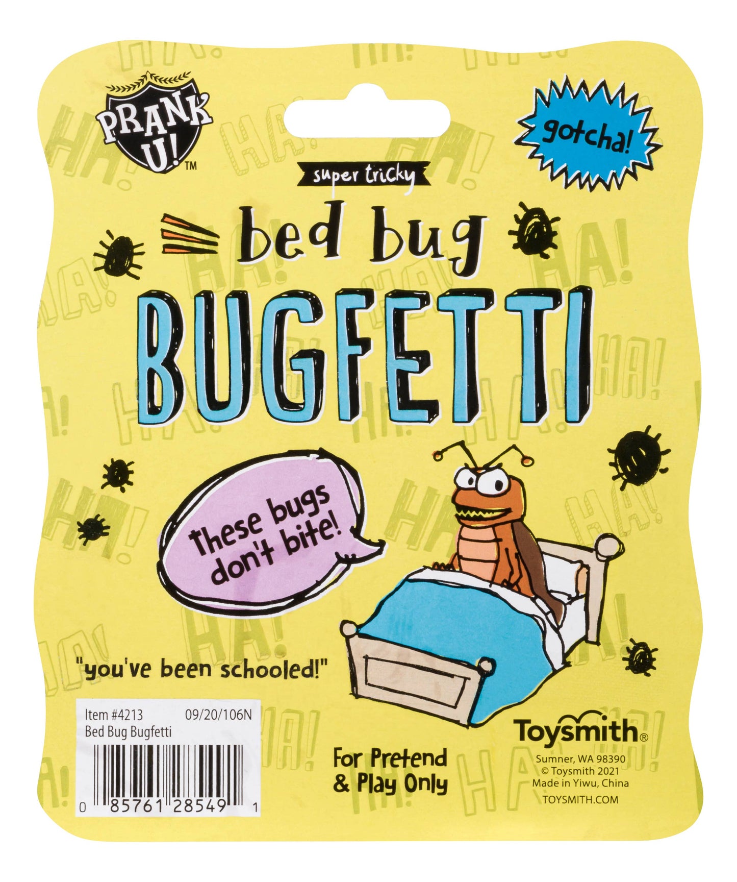 Prank U! Bugfetti, Bed Bug Prank Toy, They Don't Bite